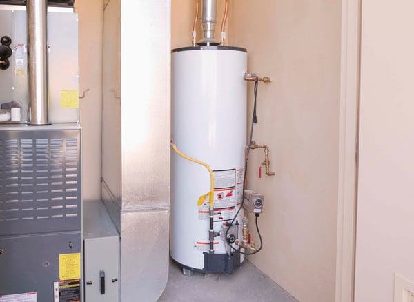 Water Heater in a homes basement